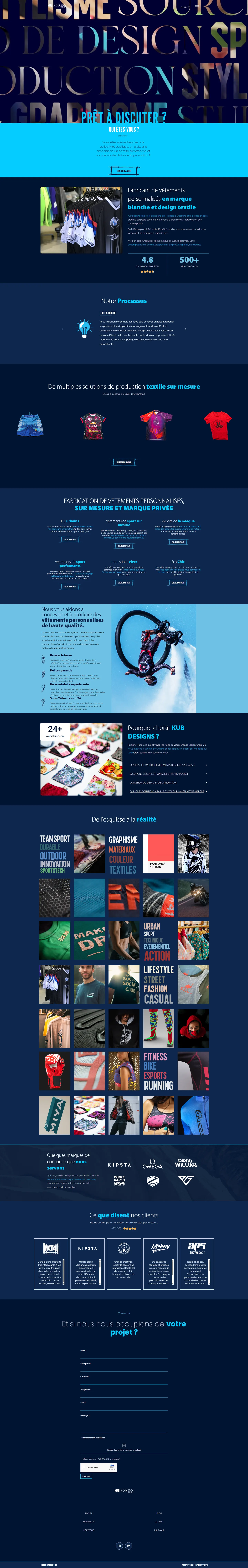 KUBDESIGNS — full website screenshot